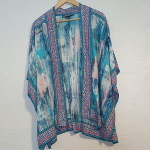 Lightweight Modal Flowy Boho Kimono Beach Vacation Resort Swim Cover Festival